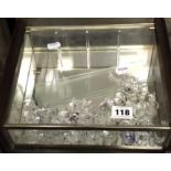 SWAROVSKI CRYSTAL ANIMALS IN DISPLAY CASE