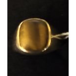 9CT GOLD TIGERS EYE RING - 4.3 GRAMS APPROX.