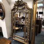 LARGE GILT WOOD CHERUB MIRROR