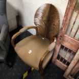 ART DECO FAN BACK CHAIR