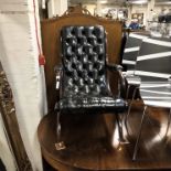 CHESTERFIELD BUTTON BACK ARMCHAIR