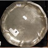 800 GRADE SILVER DISH - APPROX 370G - 25 CMS (D)