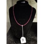 9CT GOLD CLASPED RUBY NECKLACE