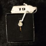18CT GOLD SINGLE DIAMOND RING - APPROX 0.75CTS - SIZE K/L