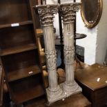 PAIR OF GARDEN CORINTHIAN COLUMNS A/F