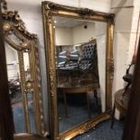 LARGE GILT MIRROR A/F - APPROX 210CM X 150CM