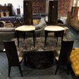 MARBLE TABLE & 6 CHAIRS