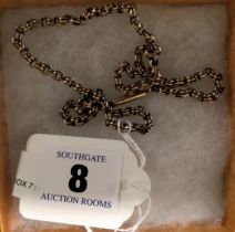 9CT GOLD BELCHER CHAIN 14'' - APPROX 7.5 GRAMS