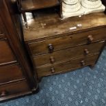 VICTORIAN MAHOGANY THREE DRAWER CHEST