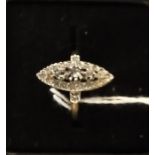 18CT YELLOW GOLD OLD CUT DIAMOND RING - SIZE M - 3.5 GRAMS APPROX.