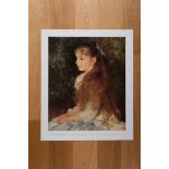 PRINT OF PORTRAIT OF MADEMOISELLE IRENE CAHEN D'ANVERS BY AUGUSTE RENOIR