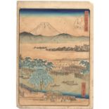 A JAPANESE WOODBLOCK PRINT FROM THE SERIES" 48 VIEWS OF EDO" BY UTAGAWA HIROSHIGE II (SHIGENOBU)