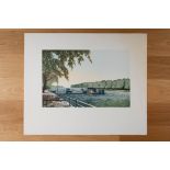 PUTNEY PIERS - THAMES SIGNED A LIMITED EDITION PRINT