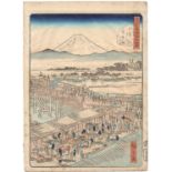 A JAPANESE WOODBLOCK PRINT FROM THE SERIES" 48 VIEWS OF EDO" BY UTAGAWA HIROSHIGE II (SHIGENOBU)