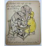 ORIGINAL BOOK ARTWORK (MR AND MRS ELEPHANT'S GOLDEN WEDDING) BY SYDNEY CARTER