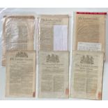 LONDON GAZETTES (6) JANUARY 7 1694 & JUNE 18 1694, 16961786, AUG. 29 1797 & SEPT. 30 1797