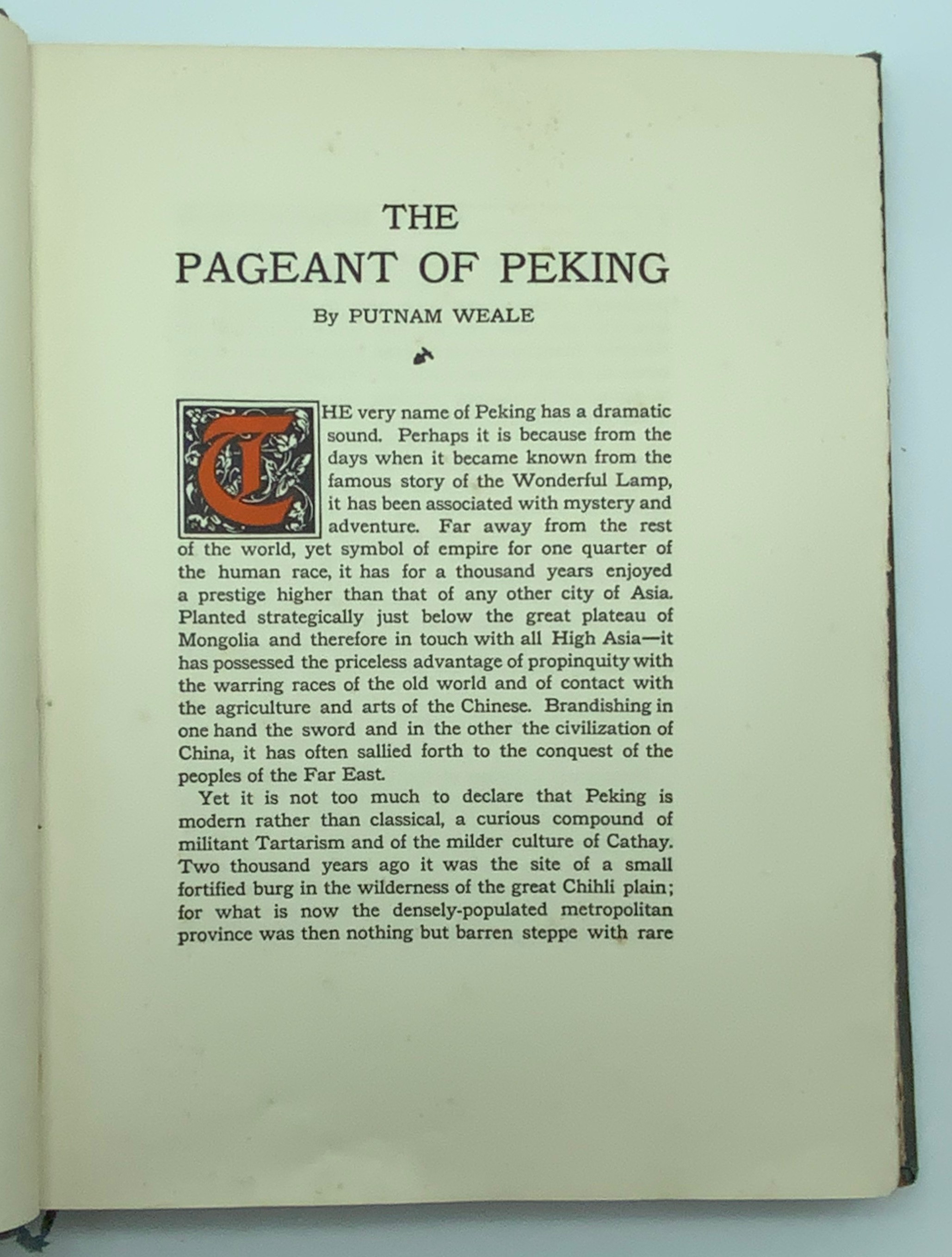 THE PAGEANT OF PEKING BY DONALD MENNIE 1920 LIMITED EDITION (701/1000)