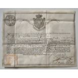 ITALY, TUSCANY, MONTI DELLA CITTA DI FIRENZE, CITY CREDIT CERTIFICATE/ LOAN OF 1778, ON PARCHMENT.