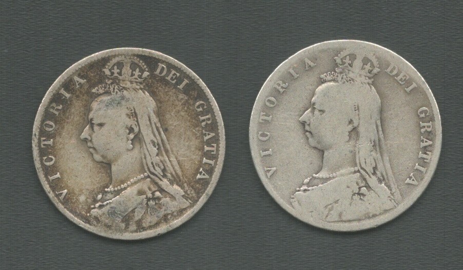 TWO 1889 HALF-CROWN QUEEN VICTORIA (2ND PORTRAIT) SILVER COINS - Image 2 of 6