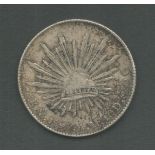 1897 MEXICO 8 REALES (MINTMARK MO - MEXICO CITY) SILVER COIN