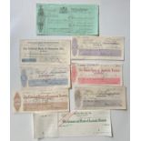 CHEQUES FROM AUSTRALIA & TASMANIA (8) FROM 1886