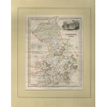 CAMBRIDGESHIRE MAP PUBLISHED BY FULLARTON & CO GLASGOW (1833/1840)