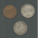 THREE EAST INDIA COMPANY COINS