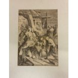 MOUNTED EARLY PRINT JOHANN SADELER NATIVITY