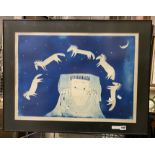 ARTISTS PROOF - FRAMED ABSTRACT SIGNED PRINT ''NIGHTMARE'' - 48CM (H) X 65CM (W)