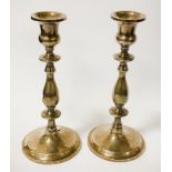 PAIR OF TALL STERLING SILVER CANDLESTICKS - APPROX 26 CMS (H)