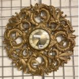 GILT FRAMED WALL CLOCK