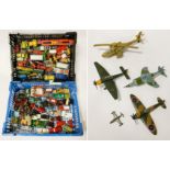 3 TRAYS OF DINKY & MATCHBOX CARS AND AEROPLANES