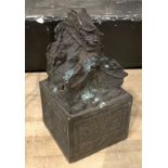 BRONZE DRAGON SEAL - APPROX 17 CMS (H)