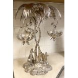 SILVER PLATE DESERT PALM TREE - APPROX 50 CMS (H)