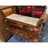 DUTCH INLAID DUET PIANO STOOL