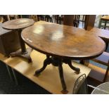 MAHOGANY TILT TOP INLAID BREAKFAST TABLE