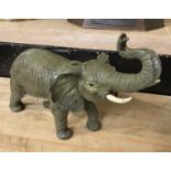 COLD PAINTED REPRODUCTION BRONZE ELEPHANT
