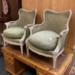 PAIR OF EARLY FRENCH SALON CHAIRS A/F