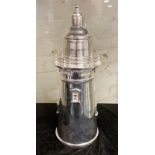 SILVER PLATED LIGHTHOUSE COCKTAIL SHAKER - APPROX 35 CMS (H)