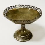 HM SILVER COMPORT WITH PIERCED DETAIL - APPROX 9 ozs