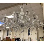 LARGE GLASS DROP CHANDELIER - 80 CMS (D)