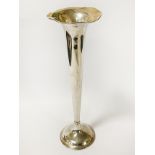 TALL STERLING SILVER VASE - 11 ozs - 35.5 CMS (H)