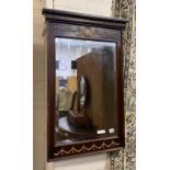 MAHOGANY MIRROR WITH BRASS TRAY