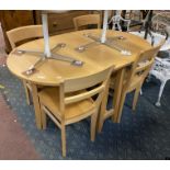 BEECH DINING TABLE & FOUR CHAIRS - JOHN LEWIS
