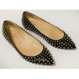 PAIR CHRISTIAN LABOUTIN STUDDED SHOES - SIZE 7.5