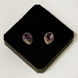 STERLING SILVER AMETHYST STUDS