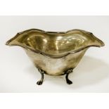 STERLING SILVER SHAPED FOOTED BOWL - 5 ozs