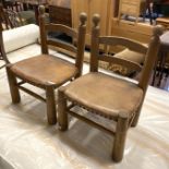 PAIR OF 1920S BRIDGE CHAIRS RED LEATHER