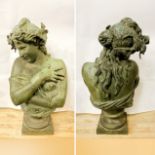 BRONZE EARLY NEOCLASSICAL BUST 55CMS (H)