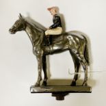 ANTIQUE HORSE & JOCKEY RADIATOR CAP